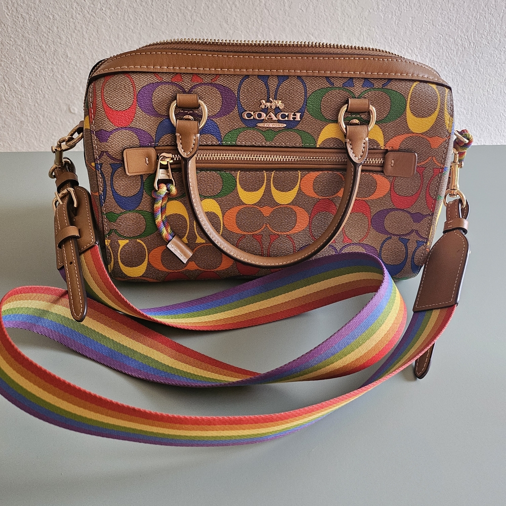Coach Rainbow Signature Satchel